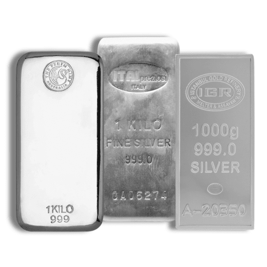 1 Kilo Varied Mint Silver Bar